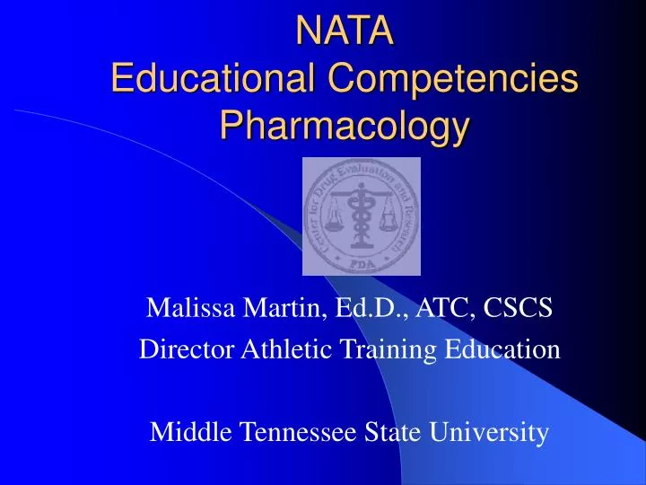 nata educational competencies pharmacology