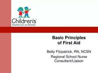 Basic Principles of First Aid