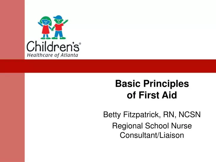 basic principles of first aid