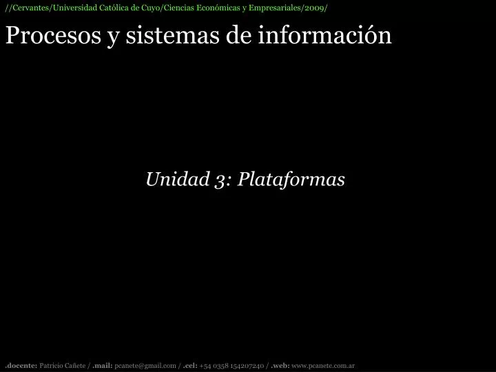 procesos y sistemas de informaci n