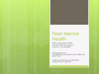 Fleet Mental Health