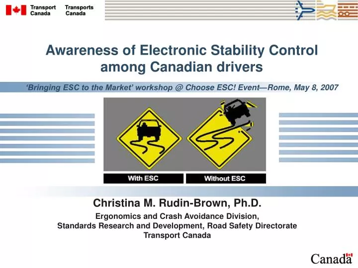awareness of electronic stability control among canadian drivers