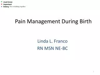 Pain Management During Birth