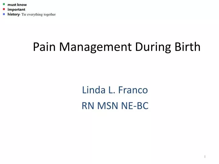 pain management during birth