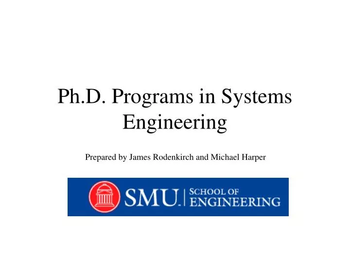 ph d programs in systems engineering
