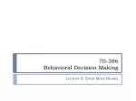 70-386 Behavioral Decision Making - slide 1
