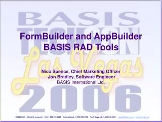 FormBuilder and AppBuilder BASIS RAD Tools