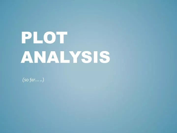 plot analysis