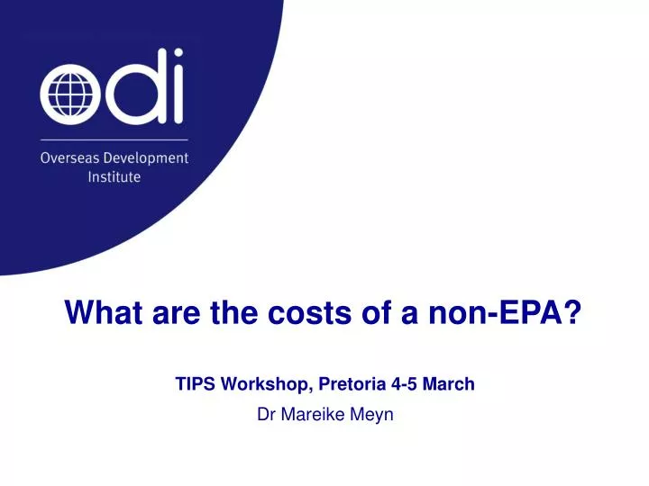 what are the costs of a non epa