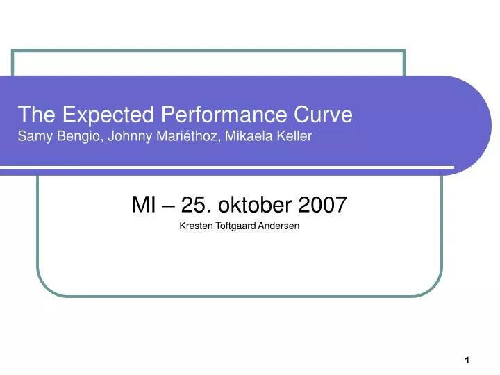 the expected performance curve samy bengio johnny mari thoz mikaela keller
