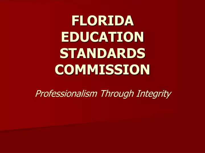 florida education standards commission