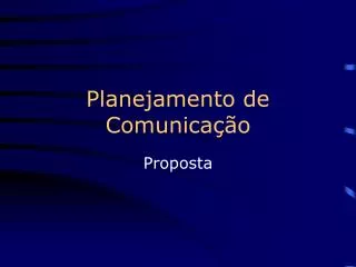 planejamento de comunica o