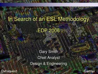 In Search of an ESL Methodology EDP 2006