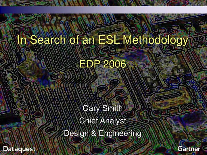 in search of an esl methodology edp 2006