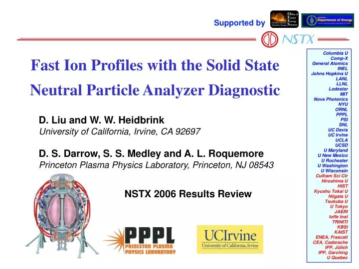 fast ion profiles with the solid state neutral particle analyzer diagnostic