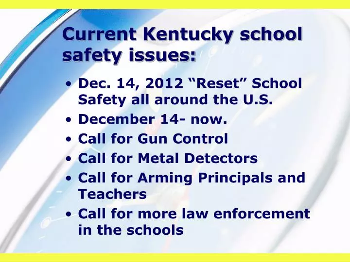 current kentucky school safety issues