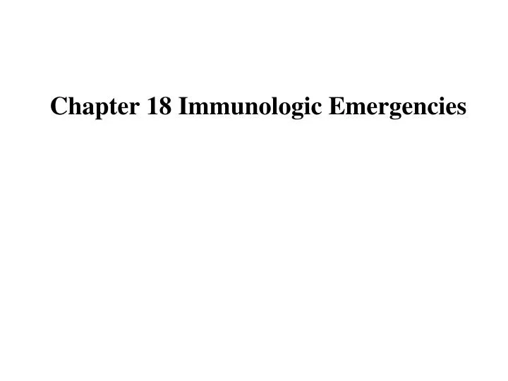 chapter 18 immunologic emergencies