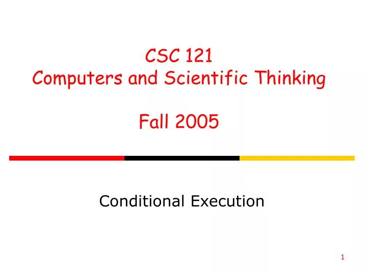 conditional execution