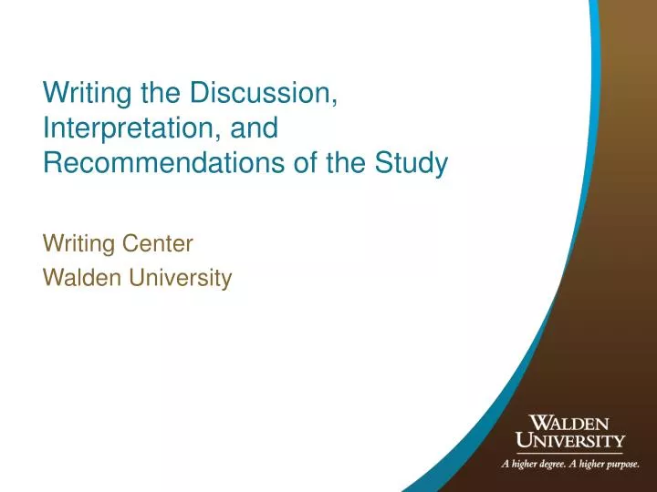 writing the discussion interpretation and recommendations of the study