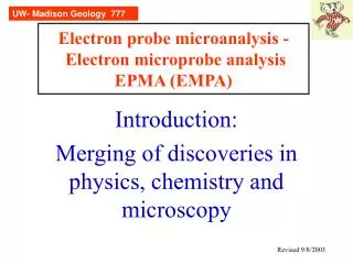 Electron probe microanalysis - Electron microprobe analysis EPMA (EMPA)