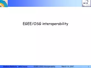 EGEE/OSG interoperability