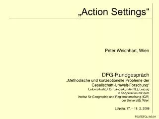 action settings