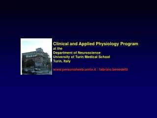 Clinical and Applied Physiology Program at the Department of Neuroscience