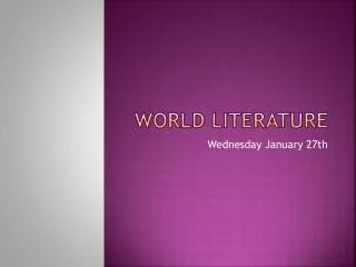 World literature