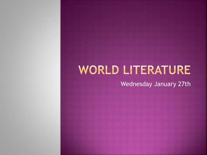 world literature