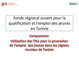 fonds r gional ouvert pour la qualification et l emploi des jeunes en tunisie