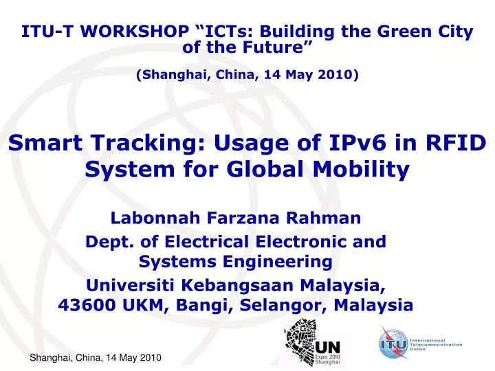 smart tracking usage of ipv6 in rfid system for global mobility