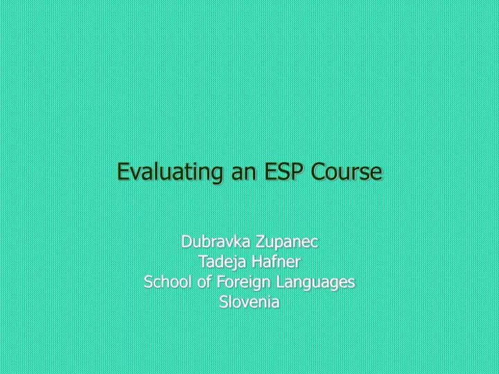 dubravka zupanec tadeja hafner school of foreign languages slovenia