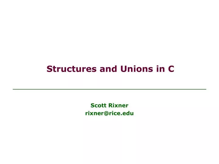 structures and unions in c