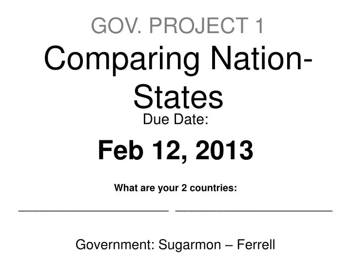 gov project 1 comparing nation states