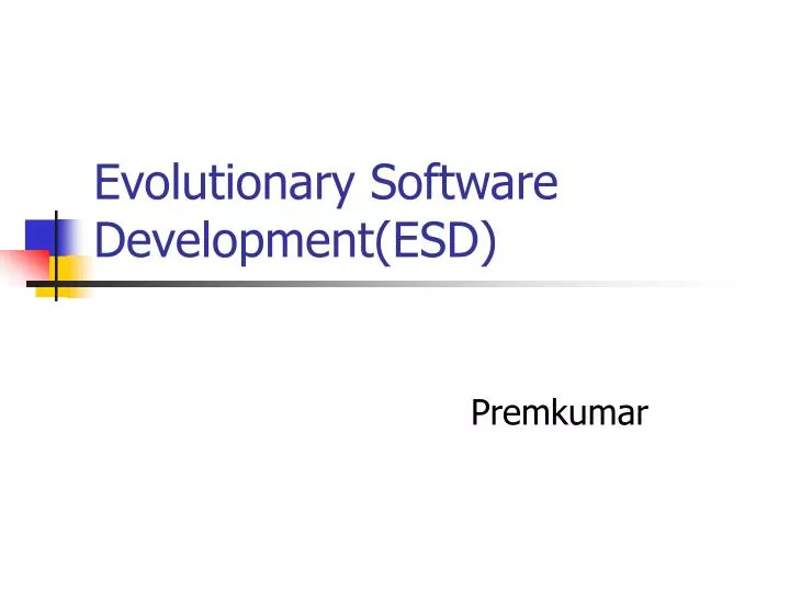 evolutionary software development esd