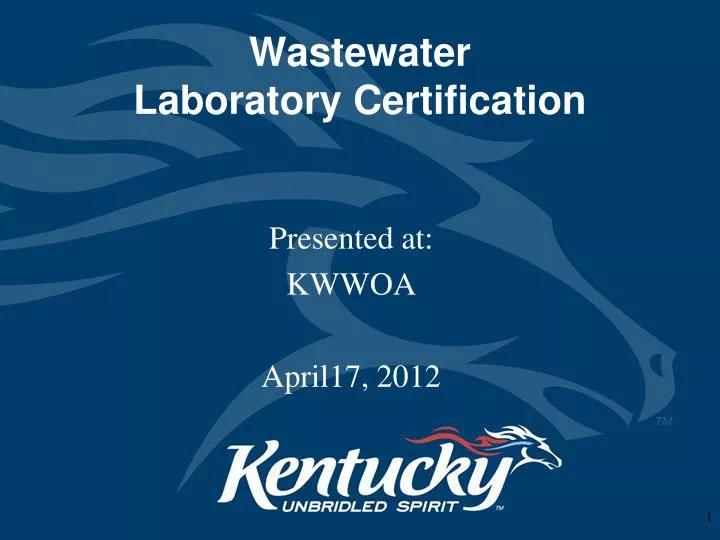 wastewater laboratory certification