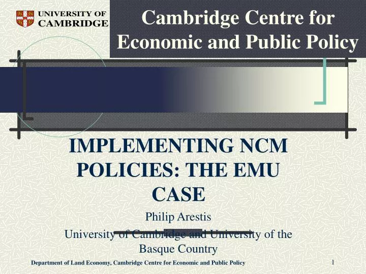 cambridge centre for economic and public policy