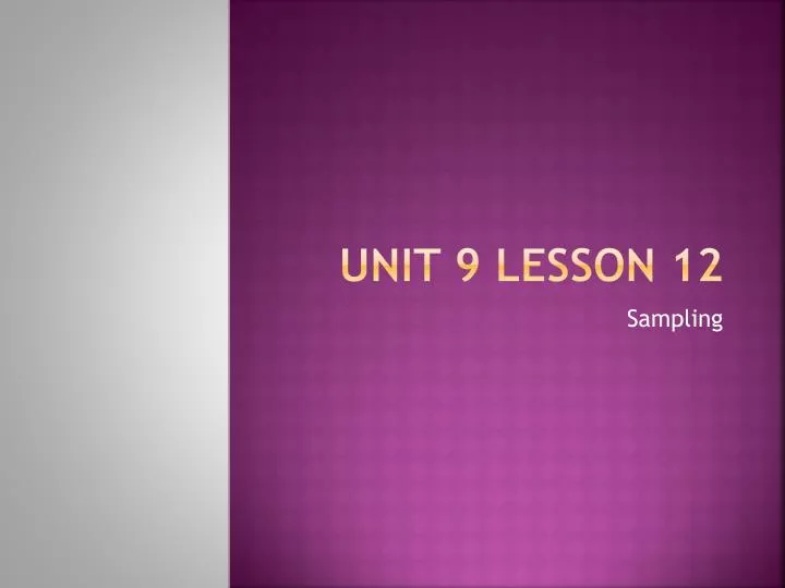 unit 9 lesson 12