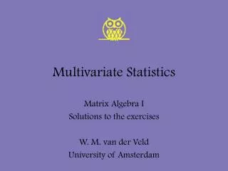 Multivariate Statistics