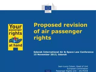 Proposed revision of air passenger rights