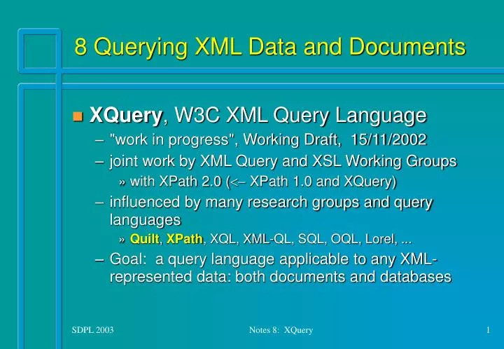 8 querying xml data and documents