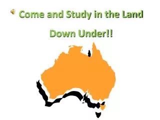 Come and Study in the Land Down Under!!