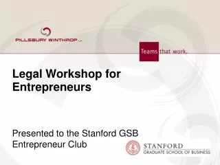 Legal Workshop for Entrepreneurs