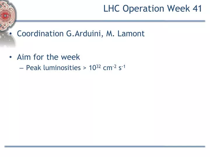 lhc operation week 41