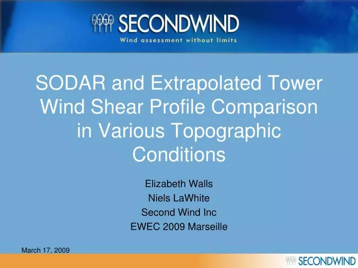 sodar and extrapolated tower wind shear profile comparison in various topographic conditions