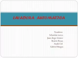 lavadora automatica