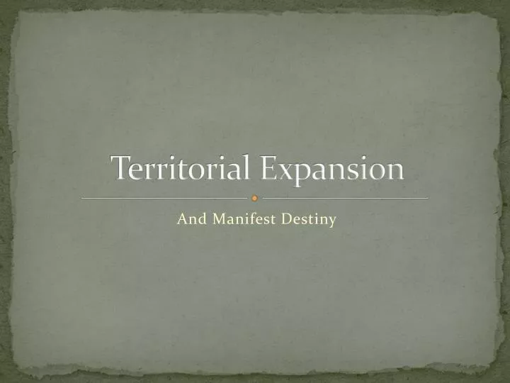 territorial expansion