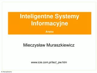 inteligentne systemy informacyjne aneks