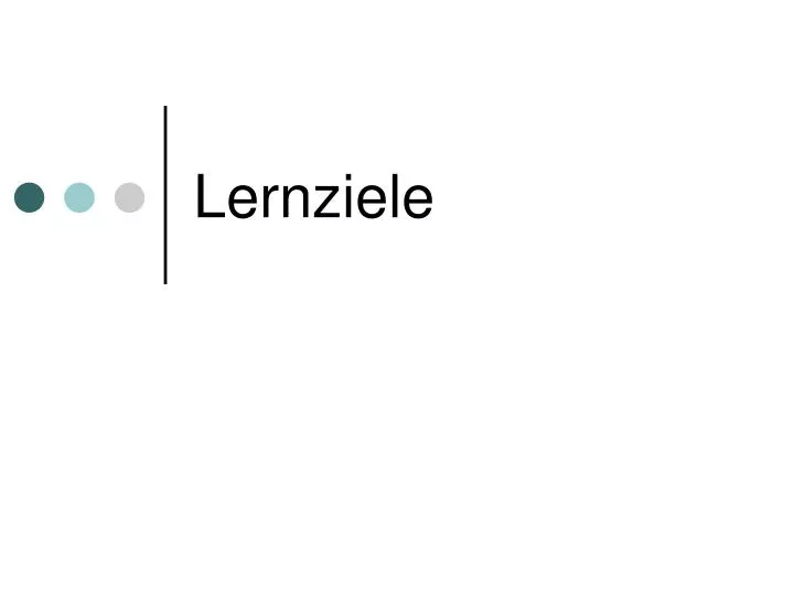 lernziele