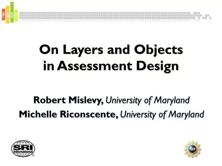 on layers and objects in assessment design